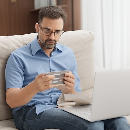 A discreet and secure online shopping experience for erectile dysfunction medications, including a consultation with an online doctor and a package being delivered with privacy protection.